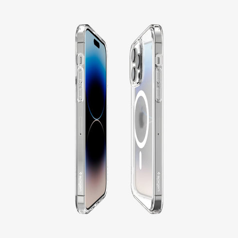 ACS04825 - iPhone 14 Pro Max Case Ultra Hybrid (MagFit) in white showing the back